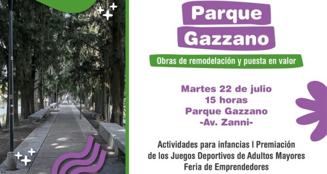 Con diferentes actividades celebran la puesta en valor del Parque Gazzano