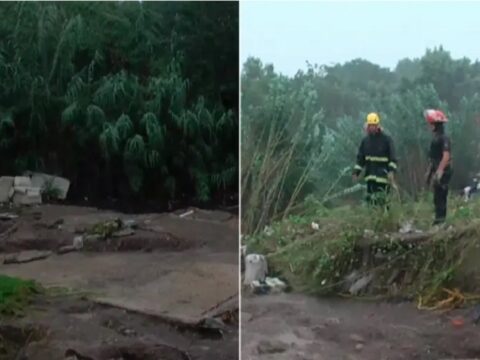 Intensifican el operativo de búsqueda de una mujer y su hija arrastradas por el arroyo Las Viejas